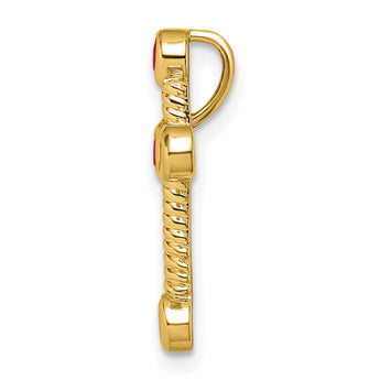 10k Ruby Cross Chain Slide