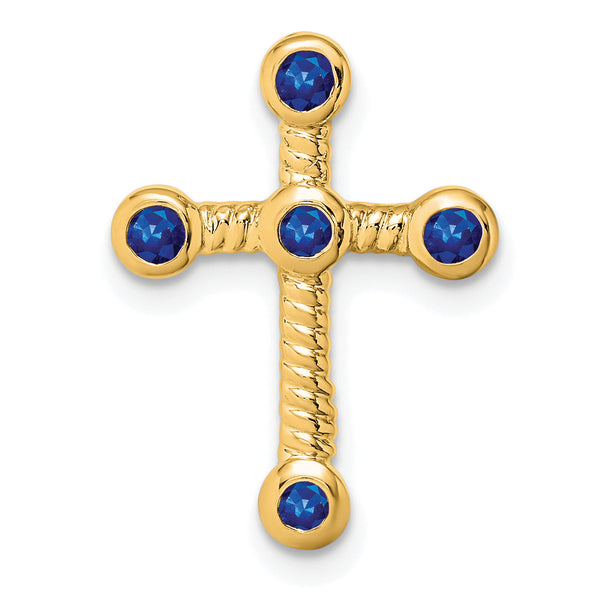 10k Sapphire Cross Chain Slide