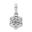 14K White Gold Lab Grown Diamond SI1/SI2, G H, Floral Pendant