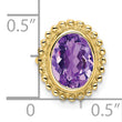 10k Oval Amethyst Chain Slide