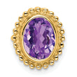 10k Oval Amethyst Chain Slide