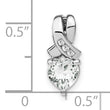 Sterling Silver Rhodium-plated White Topaz and Diamond Pendant