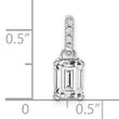 10k White Gold White Topaz and Diamond Pendant