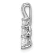 14K White Gold Lab Grown Diamond 3-stone Pendant