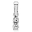 14K White Gold Lab Grown Diamond 3-stone Pendant