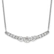 14K White Gold Lab Grown Diamond VS/SI GH, 3-Stone Bar Necklace