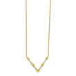 14K Lab Grown Diamond & Created Yellow Sapphire Necklace