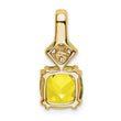 14K Lab Grown Diamond & Created Yellow Sapphire Pendant