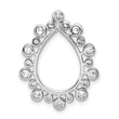 14K White Gold Lab Grown Diamond VS/SI GH, Fancy Teardrop Chain Slid
