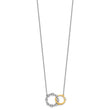 14K Two-Tone Lab Grown Diamond VS/SI GH, Circle Interlocking Necklac