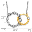 14K Two-Tone Lab Grown Diamond VS/SI GH, Circle Interlocking Necklac