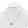 14K Two-Tone Lab Grown Diamond SI1/SI2, G H, Square Interlocking Necklac