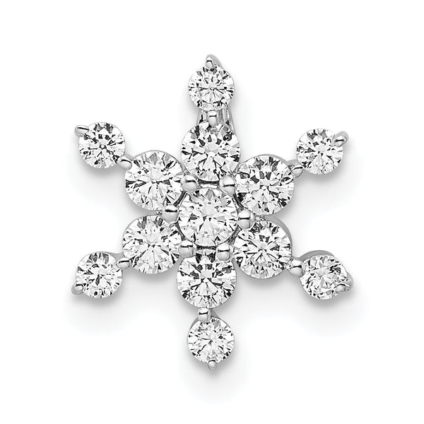 14k White Gold 1/2 carat Lab Grown Diamond VS/SI+ G+ Complete Star Chain Slide Pendant