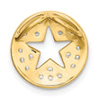 14K Lab Grown Diamond SI1/SI2, G H, Circle Cut-out Star Pendant