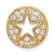 14K Lab Grown Diamond SI1/SI2, G H, Circle Cut-out Star Pendant