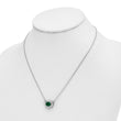 14K White Gold Lab Grown Dia. VS/SI GH, Lab Created Emerald Necklace