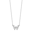 14K White Gold Lab Grown Diamond VS/SI GH, Small Butterfly Necklace