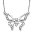 14K White Gold Lab Grown Diamond VS/SI GH, Small Butterfly Necklace