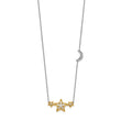 14K Two-Tone Lab Grown Diamond VS/SI GH, Stars w/Moon Necklace