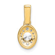 14K Lab Grown Diamond VS/SI GH, Complete Oval Vintage Pendant