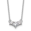 14K White Gold Lab Grown Diamond VS/SI GH, Complete 3 Stone Necklace