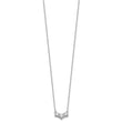 14K White Gold Lab Grown Diamond VS/SI GH, 3 Stone Complete Necklace