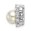 14K White Gold Lab Grown Diamond VS/SI GH, Fancy FWC Pearl Chain Sli