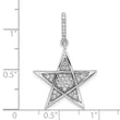 14k White Gold Polished Diamond Star Pendant