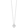 14k White Gold Lab Grown Diamond VS/SI GH, Heart Pendant Necklace