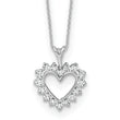 14k White Gold Lab Grown Diamond VS/SI GH, Heart Pendant Necklace