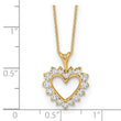 14k Lab Grown Diamond VS/SI GH, Heart Pendant Necklace