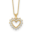 14k Lab Grown Diamond VS/SI GH, Heart Pendant Necklace