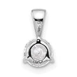 14k White Gold 1 carat Lab Grown Diamond VS/SI+ G+ Three Prong Solitare Pendant - Birthstone Company