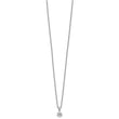 14k White Gold 1/5 carat Lab Grown Diamond VS/SI+ G+ Three Prong Complete 18 inch Solitare Pendant Necklace - Birthstone Company