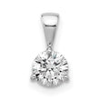 14k White Gold 1 carat Lab Grown Diamond VS/SI+ G+ Three Prong Solitare Pendant - Birthstone Company