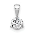 14k White Gold 1/3 carat Lab Grown Diamond VS/SI+ G+ Three Prong Complete Solitaire Pendant