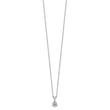 14k White Gold 1 carat Lab Grown Diamond VS/SI+ G+ Three Prong 18 inch Solitare Pendant Necklace - Birthstone Company