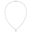 14k White Gold 1 carat Lab Grown Diamond VS/SI+ G+ Three Prong 18 inch Solitare Pendant Necklace - Birthstone Company