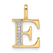 10K Diamond Letter E Initial Pendant