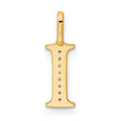 10K Diamond Letter I Initial Pendant