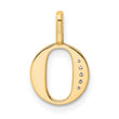 10K Diamond Letter O Initial Pendant