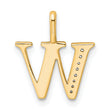 10K Diamond Letter W Initial Pendant