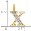 10K Diamond Letter X Initial Pendant