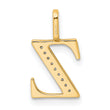 10K Diamond Letter Z Initial Pendant