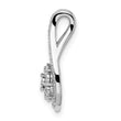 14K White Gold Lab Grown Diamond Polished Fancy Chain Slide