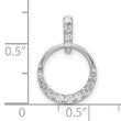 10k White Gold Circle Diamond Pendant