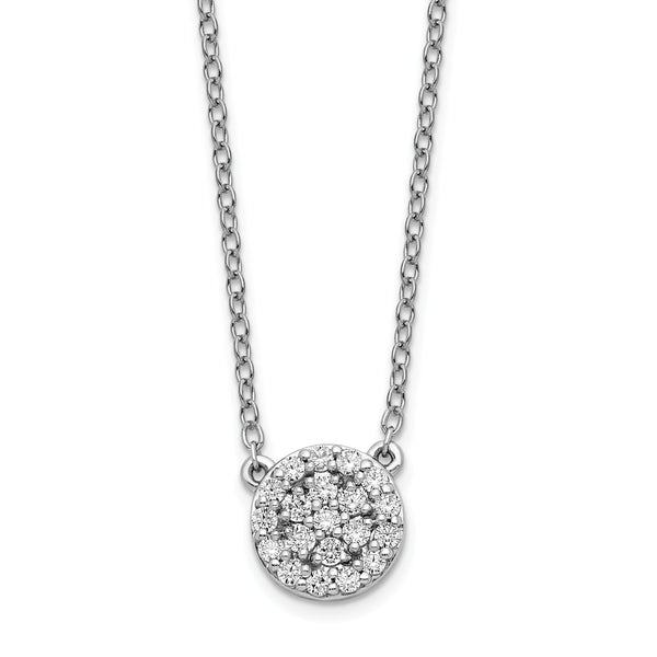 14K White Gold Lab Grown Diamond 18in Necklace