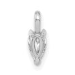 14K White Gold Lab Grown Diamond VS/SI GH, 5.85x3.0mm Pear Solitaire Pendan