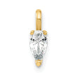 14K Lab Grown Diamond SI+, H+, 5.85x3.0mm Pear Solitaire Pendant