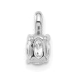 14K White Gold Lab Grown Diamond VS/SI GH, 5.35x3.65mm Oval Solitaire Penda